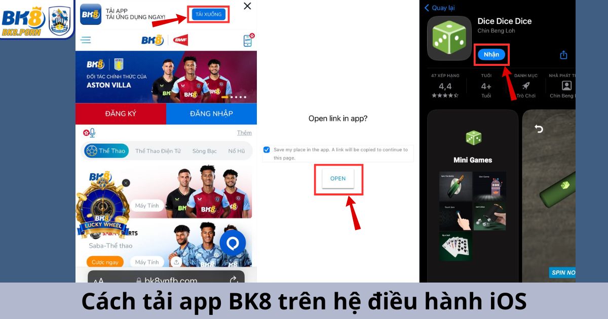 Từng bước tải app BK8 trên iOS dành cho iPhone