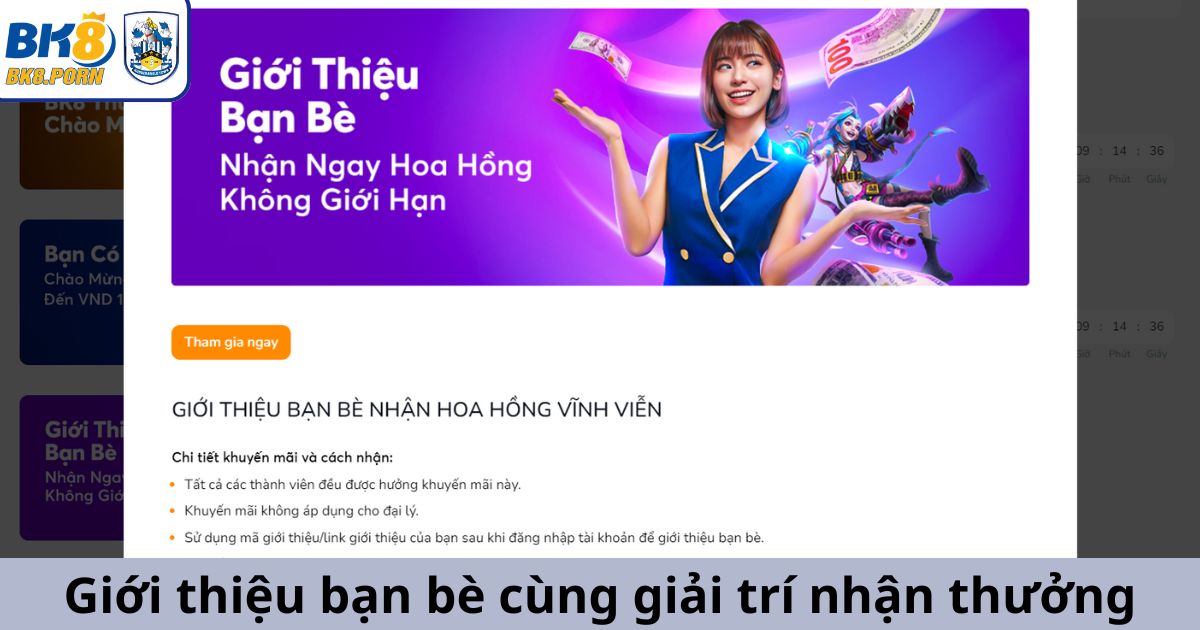 Giới thiệu bạn bè cùng giải trí, nhận thưởng