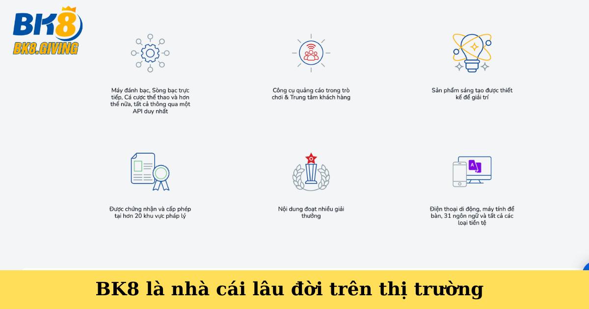 Giới thiệu BK8 là nhà cái lâu đời trên thị trường